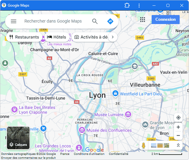 l'application google maps se lance